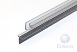 Oasis Semi-frameless Door Sweep with Drip Edge for 1/4" Thick Glass Shower Doors