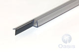 Oasis Semi-frameless Door Sweep with Drip Edge for 1/4" Thick Glass Shower Doors