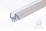 Oasis Dual-bladed Door Sweep with Drip Edge for 1/2" Thick Glass Shower Doors