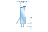 Oasis Dual-bladed Door Sweep with Drip Edge for 1/2" Thick Glass Shower Doors